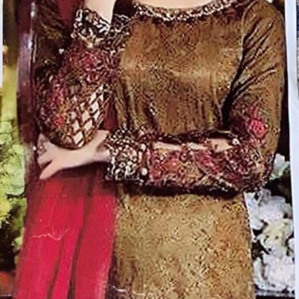 Brown & Red Semi-Stitched